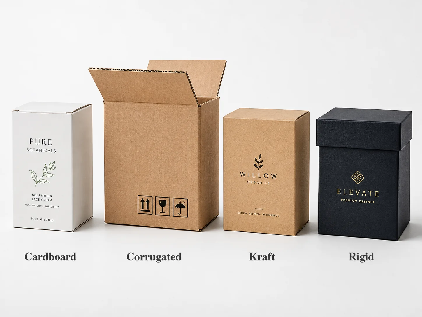 Cardboard vs Corrugated vs Kraft vs Rigid Boxes: Which Should You Choose?